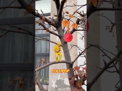 I Found a Lollipop Tree Inside the Garden 😭❤️~mini wood toy-woodworking art skill #shorts #candy