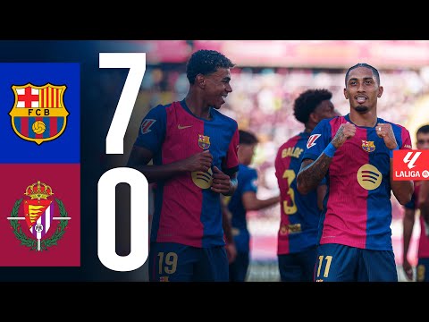 FC BARCELONA 7 vs 0 VALLADOLID | LA LIGA 2024/25 MD04