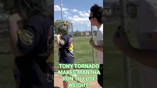 TONY TORNADO MAKES MANTHA RUN TO LOSE WEIGHT! #tonytornado #comedyshorts #comedy #weightloss