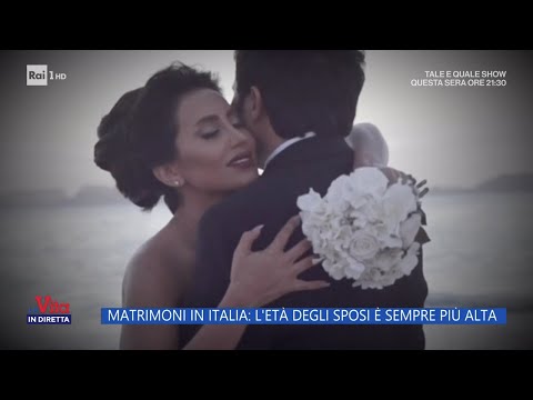 Matrimoni in Italia: l'età degli sposi è sempre più alta - La Vita in diretta - 13/10/2023