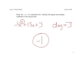 Polynomial Degree and Coefficient Concepts
