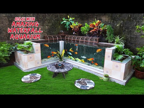 Relax with wonderful waterfall fish tank