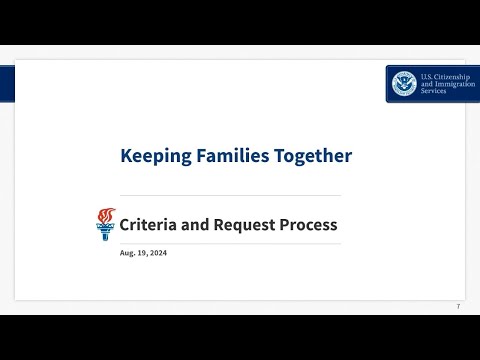 USCIS National Stakeholder Engagement on Keeping Families Together on
Aug. 19, 2024 (English)