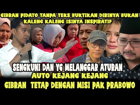 Gibran Isi Pidatonya walau Tanpa Teks Sangat Inspiratif . Judol dan Koruptor usut tuntaskan dri indo