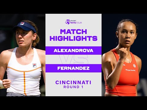 Ekaterina Alexandrova vs. Leylah Fernandez | 2022 Cincinnati Round 1 | WTA Match Highlights