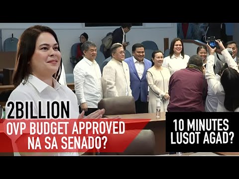 BUDGET NG OVP APROBADO SA SENADO SA LOOB NG SAMPUNG MINUTO!  FULL VIDEO #duterte #ovpbudget #sara