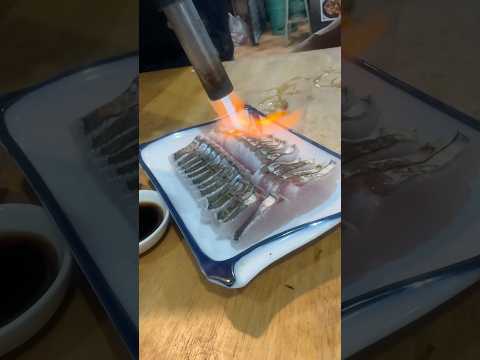 ปลาอินทรี อาบูริ #fish #sashimi #burn #eat #food