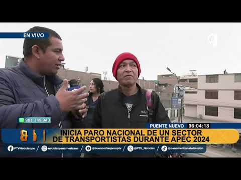 Inicia el paro nacional de transportistas durante el APEC 2024 (2/3)