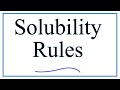 Mastering Solubility Rules and Their Applications