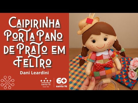 Aula - Caipirinha Porta Pano de Prato em Feltro - Dani Leardini