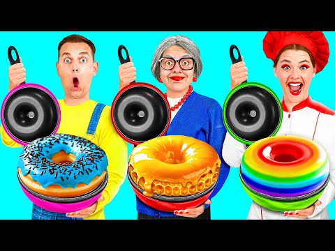 Reto De Cocina Yo vs Abuela | Cocina Sabrosa Hacks de BaRaDa Challenge