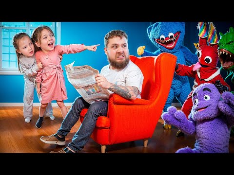 My Dad vs. All Childhood Nightmares! Monster Under the Bed vs. Dad!