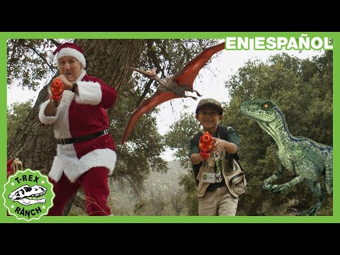 Santa visita el parque T-Rex 🎅🦖 | Videos de dinosaurios y juguetes para niños