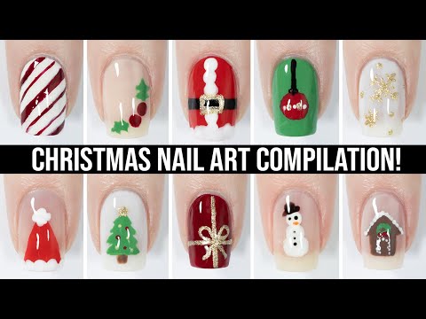 Nail Art For Christmas 🎄 Cute & Easy Nail Design Compilation For Christmas!