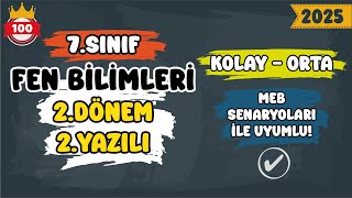 7. Sınıf Fen Bilimleri 2.Dönem 2.Yazılı Soruları #2025