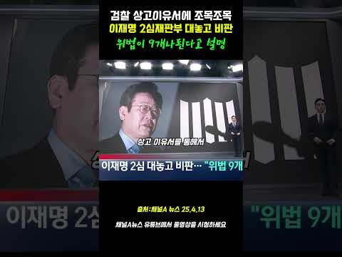 검찰 2심재판부 대놓고 비판