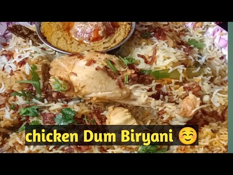 Chicken Dum Biryani recipe|Hyderabadi style|kachi aqni ki Dum Biryani #shorts #viral#biryanirecipe