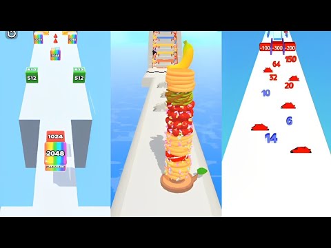 Number Master Number Run vs Pancake Run vs Jelly Run 2048 | Runners Gameplays Le#2