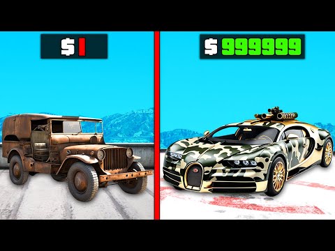 $1 to $1,000,000,000 ARMY CAR in GTA 5