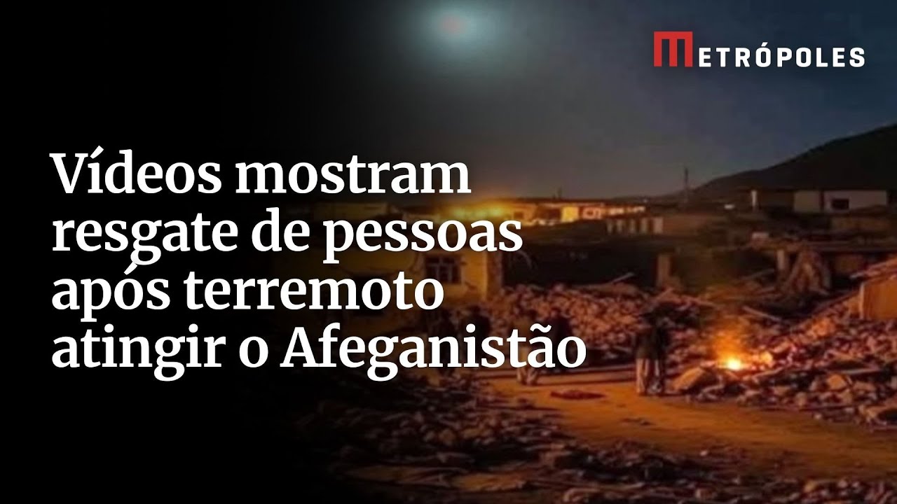 Vídeos mostram resgate de pessoas após terremoto atingir o Afeganistão