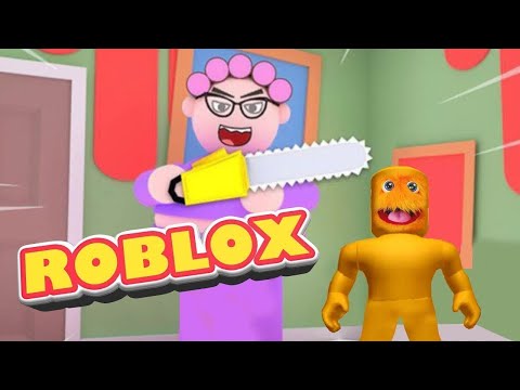 Escape Grandma! Roblox Obby Let's Play Video Games with Fuzzy Puppet