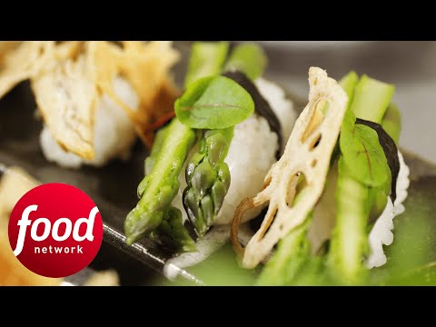 Asparagus Nigiri Recipe Served With a Roku Gin & Tonic | Food Network UK
