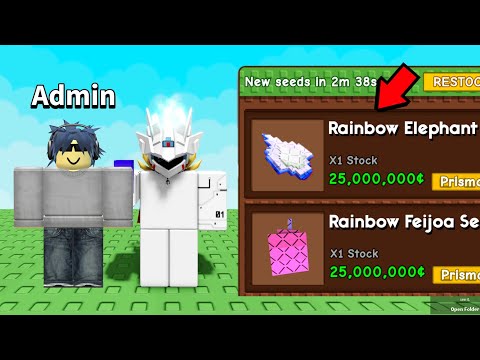 ADMIN KASIH AKU 100 RAINBOW SEED DI GROW A GARDEN ROBLOX??