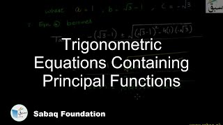 Trigonometric Equations Containing Principal Functions