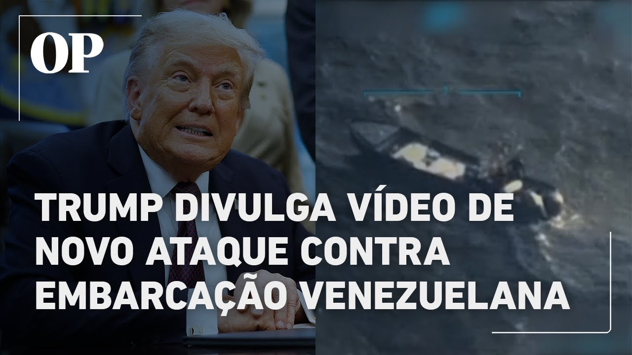 Trump divulga vídeo de novo ataque a mais uma embarcação de supostos traficantes venezuelanos
