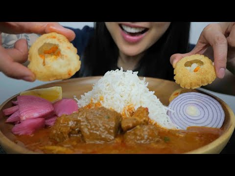 GOAT CURRY + RICE (ASMR EATING SOUNDS) NO TALKING | SAS-ASMR