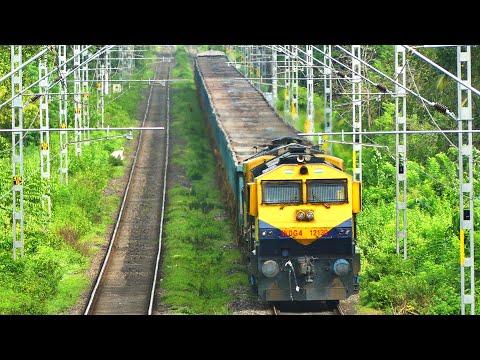 SAME COLOURS on WDG 4 and WDG 4D !! EMPTY GOODS TRAIN | Indian Railways