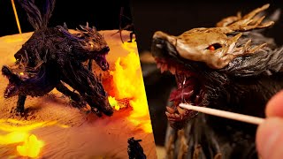 I made a big three headed fire breathing wolf