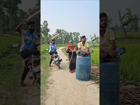 The girl got on the bike with a rope around her neck.3