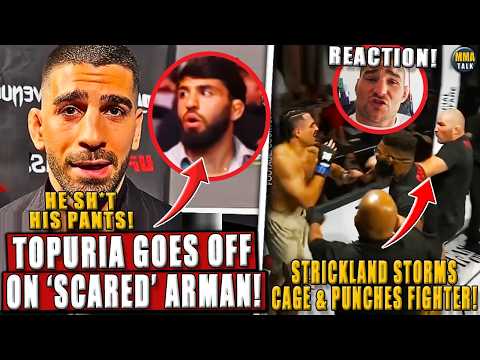 Ilia Topuria SLAMS 'scared' Arman Tsarukyan after UFC 317! Strickland STORMS cage & ATTACKS Fighter