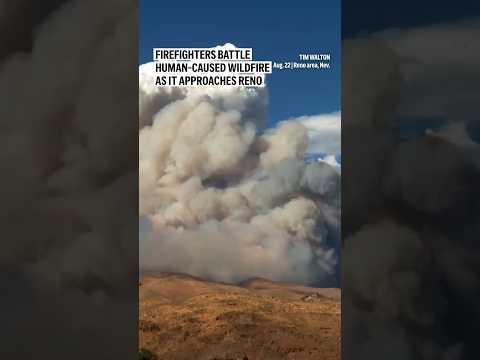Firefighters battle human-caused wildfire as it approaches Reno