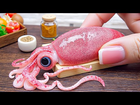 Spicy Squid Masala Delight | Miniature Cooking with Bold Flavors & Vibrant Details!