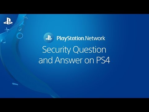 Choosing a security question and answer on PS4