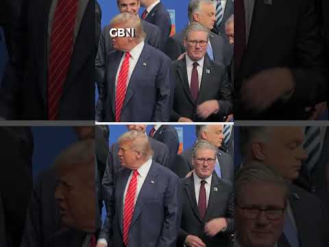 AWKWARD! Trump turns his back on Starmer at NATO Summit 👀