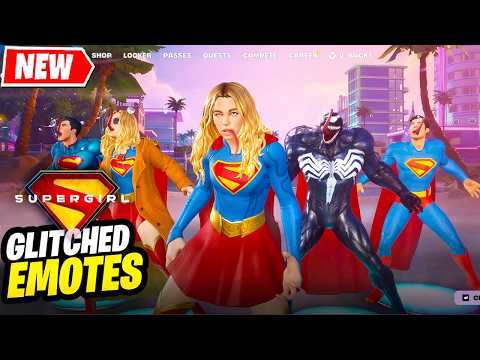 Supergirl & Superman Emote Experiment (Built-In Emotes on other Skins)
