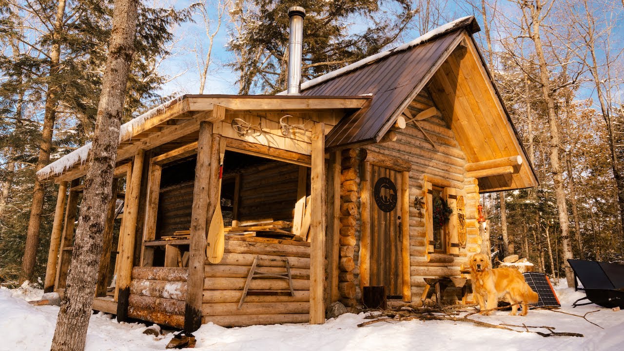 Surviving Winter in a Log Cabin Tiny Home