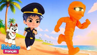 Des Monstres à la Plage ! | Police des Monstres 👮‍♂️ | Chansons et Comptines | Baby Blue FR