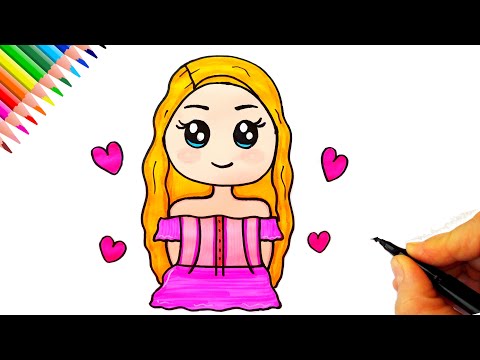 Güzel Kız Çizimi - Kolay Kız Çizimi - Kız Resmi Nasıl Çizilir? - Girl Drawing Easy - Prenses Çizimi