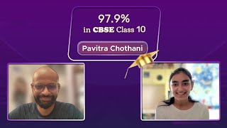 97.9% in CBSE Class 10 | Pavitra Chothani #byjus #success #successstories cbseclass10 #proudparents