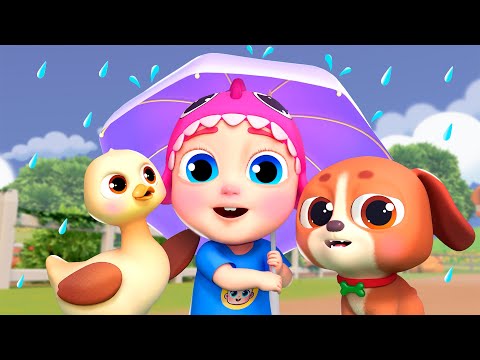 Rain Rain Go Away | 🌧️ Funny Bunny - Nursery Rhymes & Kids Songs 🌟