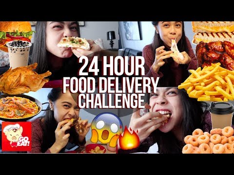 EATING ONLY DELIVERED FOOD FOR 24HRS |  burger, fried chicken, fries, milktea, seafood & more!!