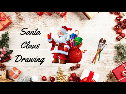 How to draw Santa Claus easy step by step | Christmas drawing | oil pastel | step by step