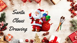 How to draw Santa Claus easy step by step | Christmas drawing | oil pastel | step by step