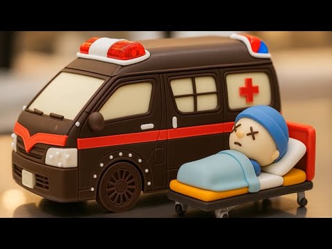 チョコレートの救急車ショコラ号 砂漠の街へ | 救急車の変身シーンを作ろう！ 他 踏切かんかん達とAIを使ってみよう 【学べる踏切アニメ】 【二本立て】