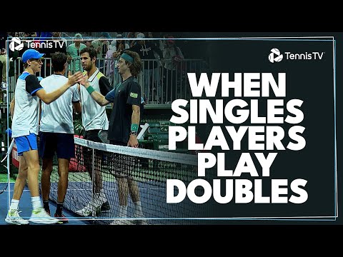 Jannik Sinner & Lorenzo Sonego vs Karen Khachanov & Andrey Rublev | Indian Wells 2024 Highlights