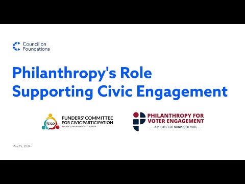 Philanthropy's Role Supporting Civic Engagement